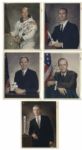 Lot of 5 Apollo &/ or Mercury Astronaut 8 x 10 Photos Signed -- All Dedicated to Apollo 13 Pilot Jack Swigert -- Including One From Scott Carpenter of The Original Mercury 7