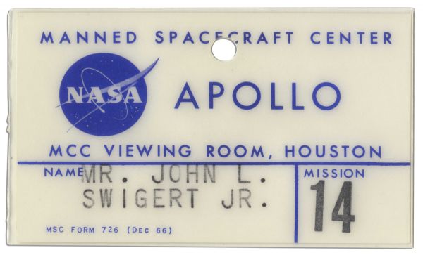 Jack Swigert's Apollo 14 NASA Badge