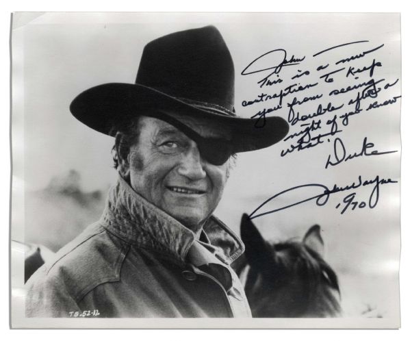 Jack Swigert Personally Owned John Wayne Signed Photo -- Signed ''Duke'' & ''John Wayne''