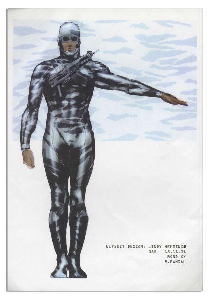James Bond ''Die Another Day'' Screen-Worn Wetsuit Hoodie -- From the Surf Sequence in the Film