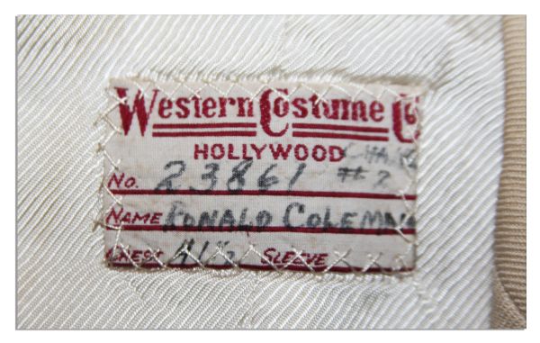 Ronald Coleman Wardrobe From ''Condemned'' -- Jacket by Western Costume