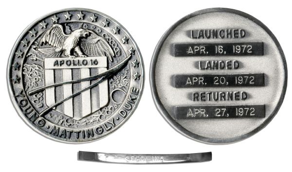 Jack Swigert's Personally Owned Apollo 16 Robbins Medal Unflown