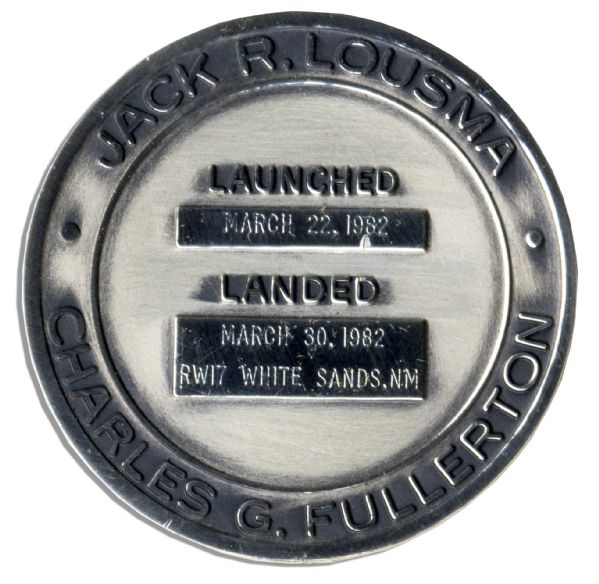 Jack Swigert's Personally Owned STS-3 Robbins Medal Unflown, Serial Number 205