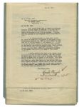 Orville Wright Typed Letter Signed & Document Signed in Type From The National Aeronautic Association -- ''...it was by merest chance that any of us were present at the landing...''