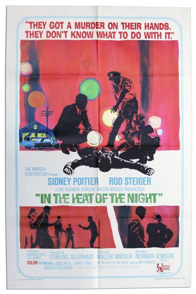 ''In the Heat of the Night'' Original United Artists Promotional Theater Poster