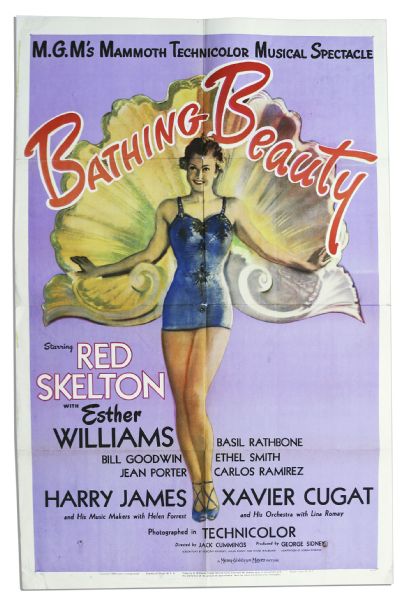 Poster From Esther Williams' Musical Film ''Bathing Beauty''