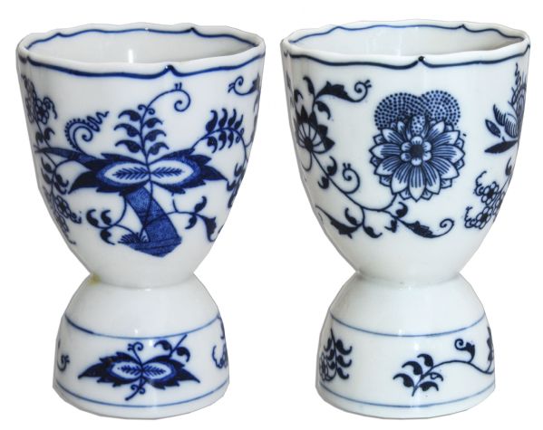 Marlene Dietrich Pair of Ornate Porcelain Egg Cups