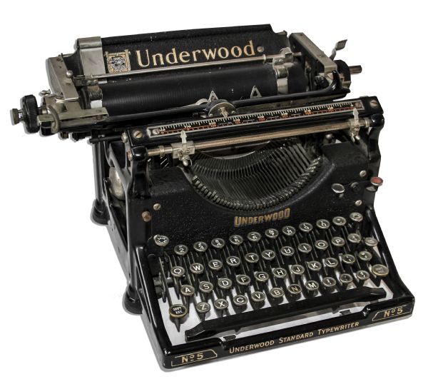 Marlene Dietrich Personally Owned Underwood No. 5 Typewriter