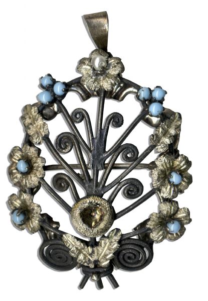 Marlene Dietrich Personally Owned Turquoise Brooch