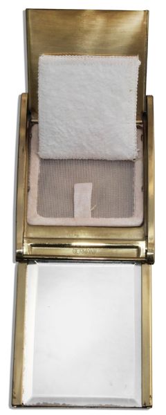 Marlene Dietrich Personally Owned German-Made Roll-Top Makeup Compact