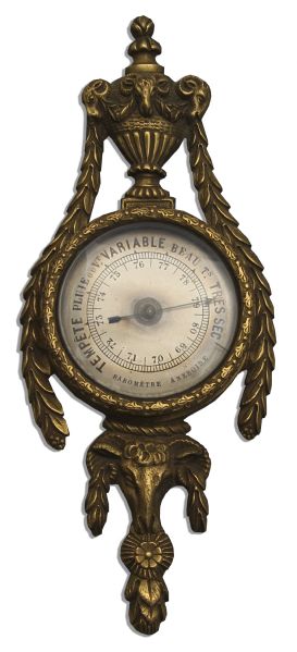 Marlene Dietrich Personally Owned 19th Century Ormolu Weather Barometer From Her Paris Apartment