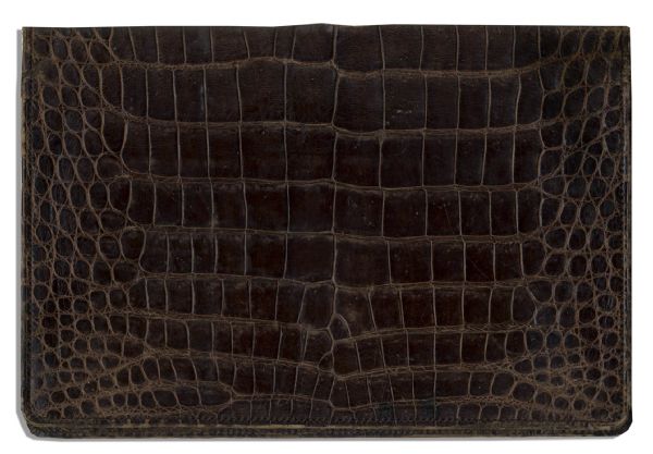 Marlene Dietrich Personally Owned Hermes Crocodile Leather Wallet