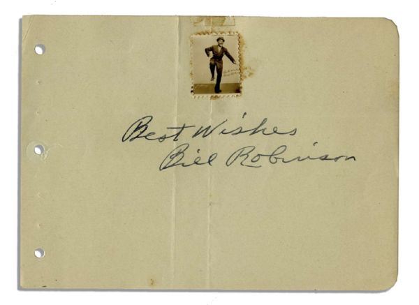 Bill Robinson Signed Autograph Page