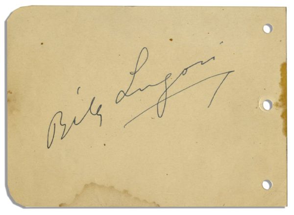 ''Dracula'' Actor Bela Lugosi Signature