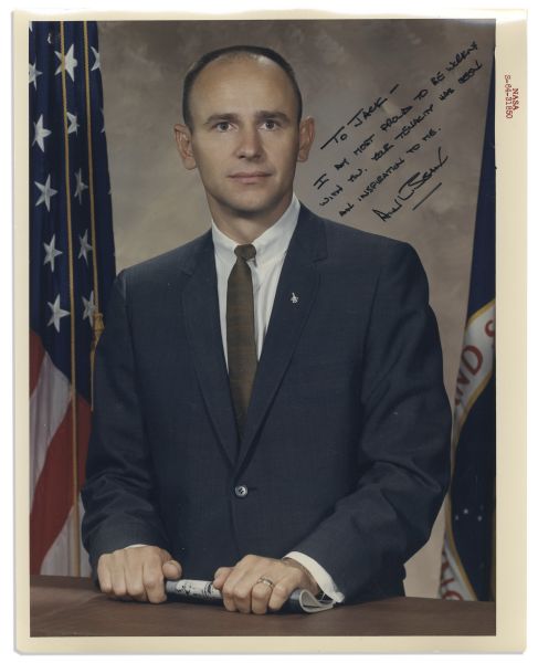 Apollo 12 Astronaut 8'' x 10'' Photos Signed -- Richard Gordon, Pete Conrad, Alan L. Bean -- All 3 Photos Are Dedicated to Apollo 13 Pilot Jack Swigert, From His Personal Collection