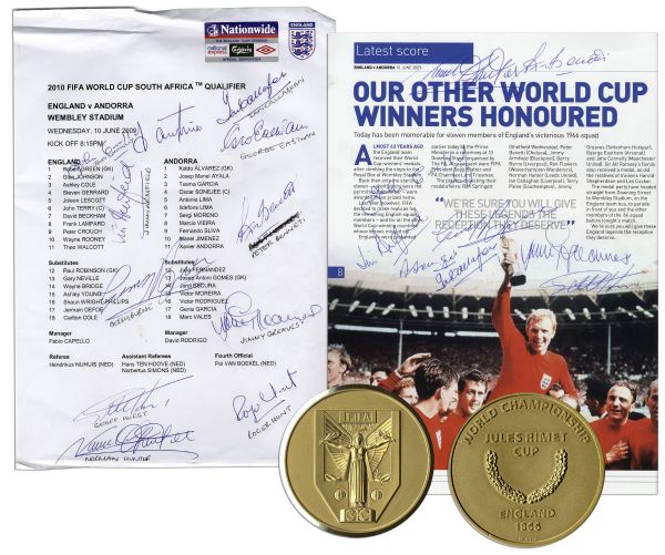 Gold Medal For The 1966 World Cup -- Issued to England Trainer Harold Shepherdson
