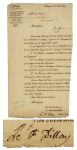 French Revolutionary War General Arthur Dillon Document Signed -- 5 Years Before He Was Guillotined in the Reign of Terror