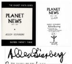 Allen Ginsberg Signed Poetry Book Planet News