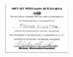11'' x 14'' Signed Photo of a Young Frank Sinatra