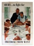 Norman Rockwell Wartime Poster -- Freedom From Want -- 28.5 x 40