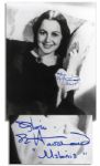 Olivia de Havilland Signed 11 x 14 Photo From Her Acclaimed Gone With the Wind Role