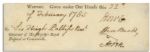 Admiral Richard Howe Signature