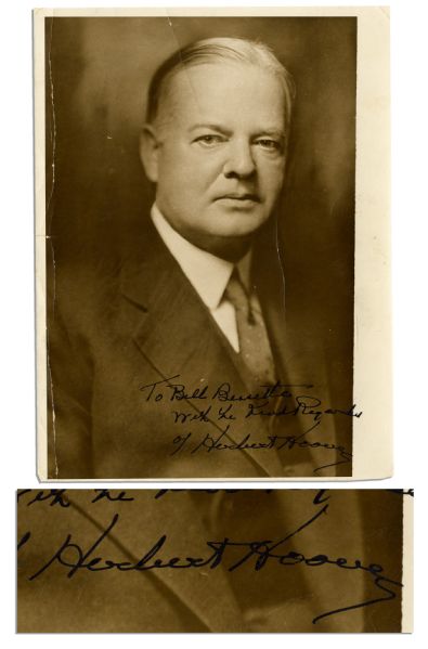 Herbert Hoover 7.5'' x 9.75'' Signed Photo