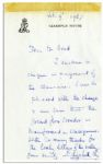 Queen Mother Elizabeth Autograph Letter Signed -- ...many thanks for the lovely lilies of the valley...