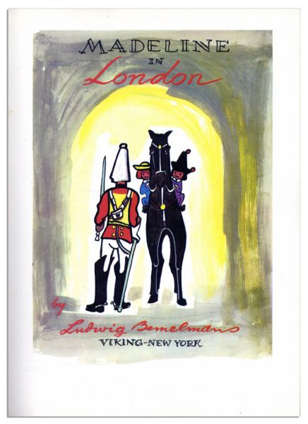 Ludwig Bemelmans ''Madeline in London'' Signed -- With Beautiful Hand Drawn Sketch of a Child on a Horse