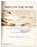 Charles Lindbergh Signed Children's Book About His Transatlantic Flight, ''Ride on the Wind''
