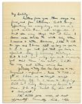 Dwight Eisenhower Autograph Letter Signed During WWII -- ''...Yesterday and today have been hard ones on me...I get so I have no thought except crawling off in a corner + keeping still...''
