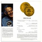 Neil Armstrong Signed Photo & Signed Program From National Geographic's 1970 Hubbard Medal Ceremony -- Fantastic Lot of Two Signatures by the Elusive Astronaut