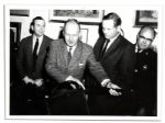 Neil Armstrong Signed Photo & Signed Program From National Geographic's 1970 Hubbard Medal Ceremony -- Fantastic Lot of Two Signatures by the Elusive Astronaut