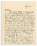 General Dwight Eisenhower WWII Autograph Letter Signed to His Wife, Mamie -- ''...'Emergency' is a good name for war...high pressure!...''