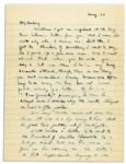 General Dwight Eisenhower WWII Autograph Letter Signed to His Wife, Mamie -- ''...if there were no problems -- and no argument -- wars would be easy to conduct...''
