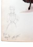 Edith Head Costume Sketch -- Head Draws Mona Freeman for the 1951 Film ''Darling How Could You!''