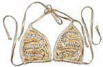 Actress Stacy Keibler's Gold-Studded Bikini -- Worn in a WWE Magazine Shoot -- Includes Signed Centerfold Photo From the Magazine of Keibler in the Bikini & COA Signed by the Star