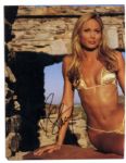 Actress Stacy Keibler's Gold-Studded Bikini -- Worn in a WWE Magazine Shoot -- Includes Signed Centerfold Photo From the Magazine of Keibler in the Bikini & COA Signed by the Star