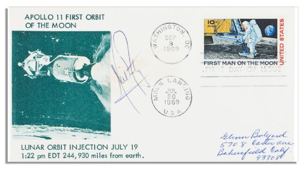 Neil Armstrong Signed Cover Commemorating the Apollo 11 First Lunar Orbit  