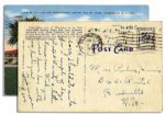 WWII Hero Rene Gagnon Autograph Postcard Signed -- ...Wish you were down here with me...