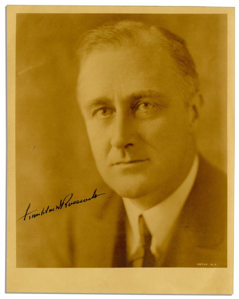 Franklin D. Roosevelt Signed 7.75'' x 10'' Photo as President-Elect in 1932