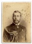 King George V Cabinet Photo Signed as the 26 Year-Old Prince of Wales -- ''George / 1891''