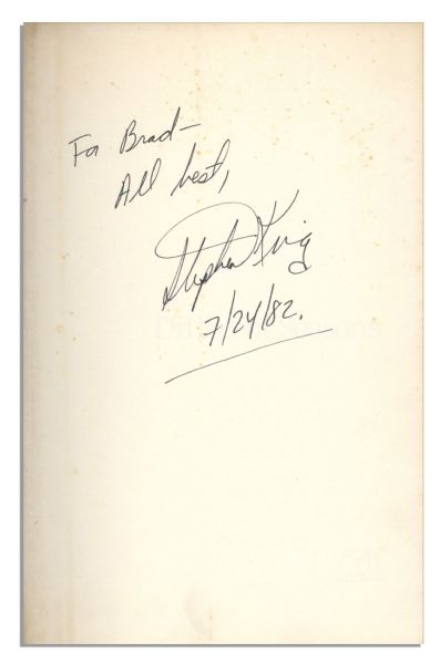 Stephen King Signed First Printing of ''Different Seasons''