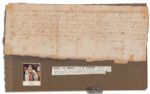 King James I 1598 Partial Document Signed ''James R.''