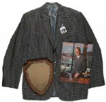Joe DiMaggio Sport Jacket Worn on the Cover of GQ in 1965 -- Along With His Award Plaque From the Magazine as One of San Franciscos Best Dressed Men