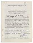 Three William Morris Agency Contracts Signed by Al Capp -- With an Impressive 12 Signatures by Capp in Total