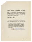 Three William Morris Agency Contracts Signed by Al Capp -- With an Impressive 12 Signatures by Capp in Total