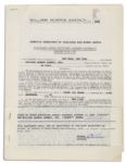Three William Morris Agency Contracts Signed by Al Capp -- With an Impressive 12 Signatures by Capp in Total