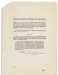 Three William Morris Agency Contracts Signed by Al Capp -- With an Impressive 12 Signatures by Capp in Total