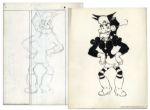 Al Capp Drawing of Lil Abner Favorite Mammy Yokum -- Large Art Measures 11.5 x 14.5